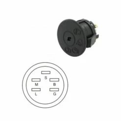 583070001 - Contacteur à Clé 5 Broches Pour Tondeuse Autoportée HUSQVARNA - AYP - MTD